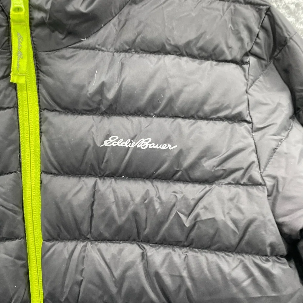 Eddie Bauer Goose Puffer Jacket Kids M 10-12 Reversible Outdoor Hike Camp Snow